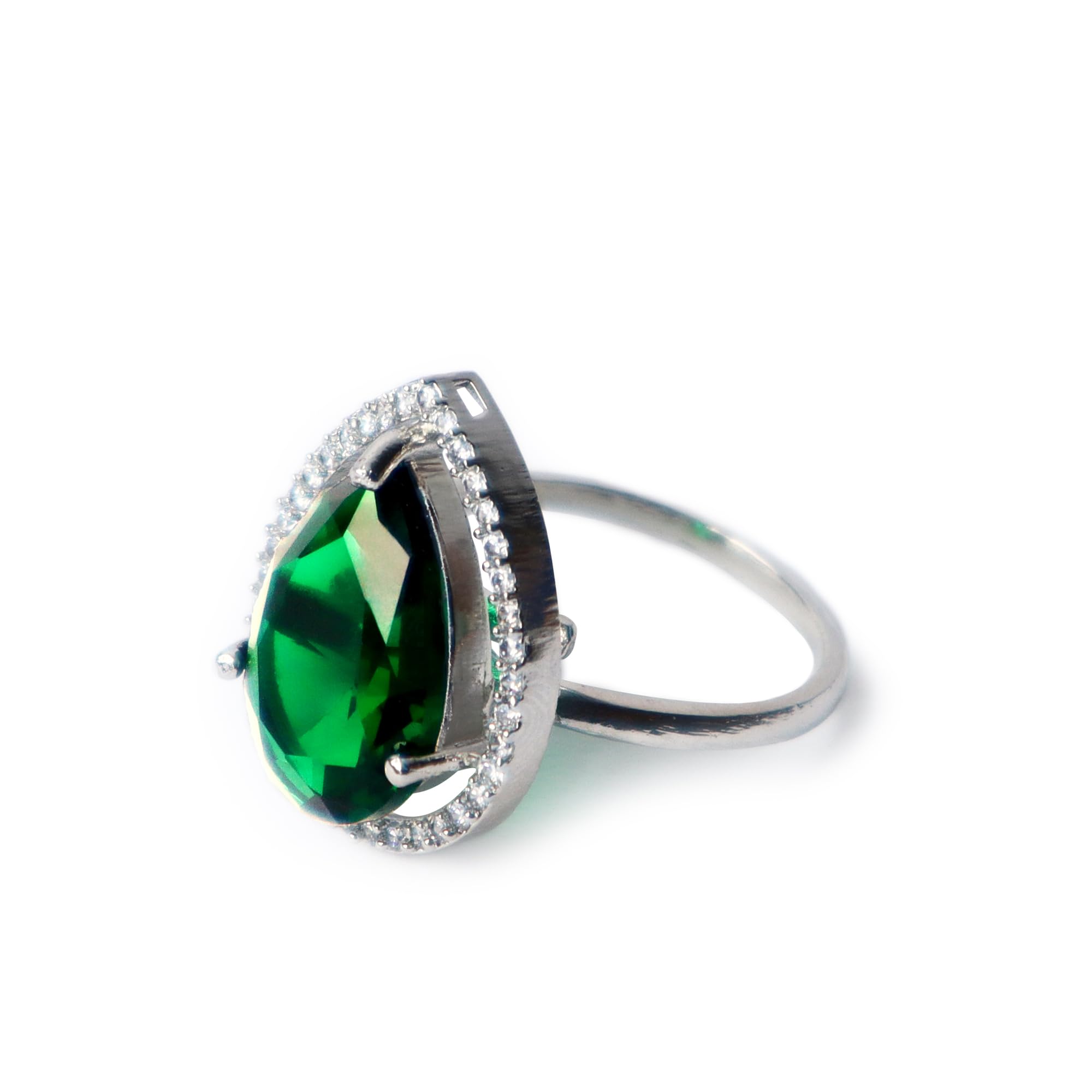 Tear Drop Gemstone Ring for Women & Girls | Fashion Jewellery Ring for Girls | Chic Vintage Crystal Ring for Party | Green Emerald Tear Drop Ring | Vintage Goth Ring | Elegant Designer Statement Ring (B0D9Q8BTKX) Amazon Price History, Amazon Price Tracker
