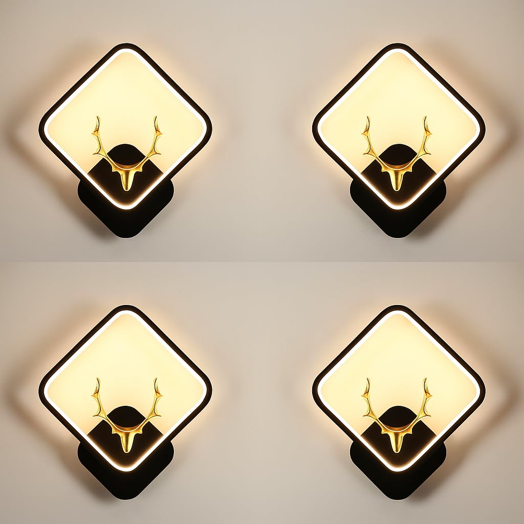 LED Deer Wall Light 3 Color Modern Wall Sconce Gold Black - Pack of 4