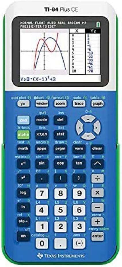 Texas Instruments TI-84 Plus CE Color Graphing Calculator, Trifecta