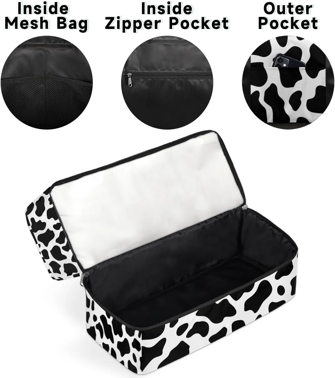 Cow Print Travel Duffel Bag Dry Wet Separated Sports Tote Travel Duffle Bag Gym Workout Bag Women Travel Duffel Bag for Women, Travel, Gym, Work