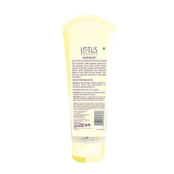 lotus jojoba face wash for dry skin