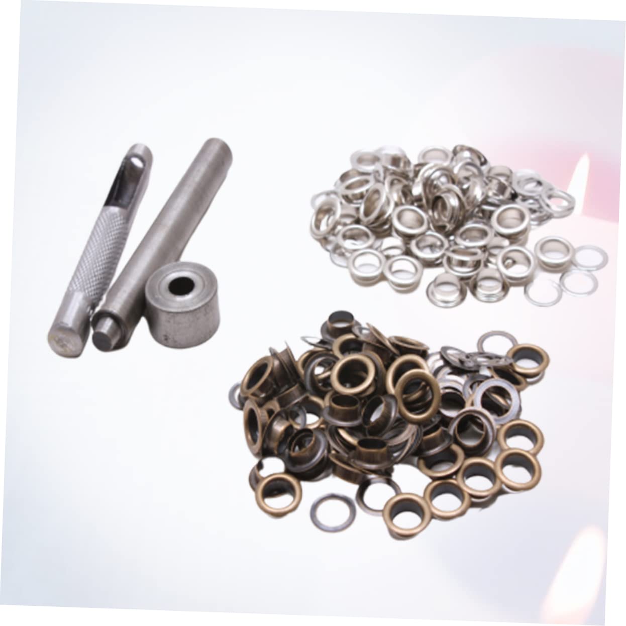 Operitacx 300sets Occhielli Ottone Resistente Con Strumenti Argento Antico Per Scarpe Abbigliamento e Progetti Artigianali Facile Da Usare