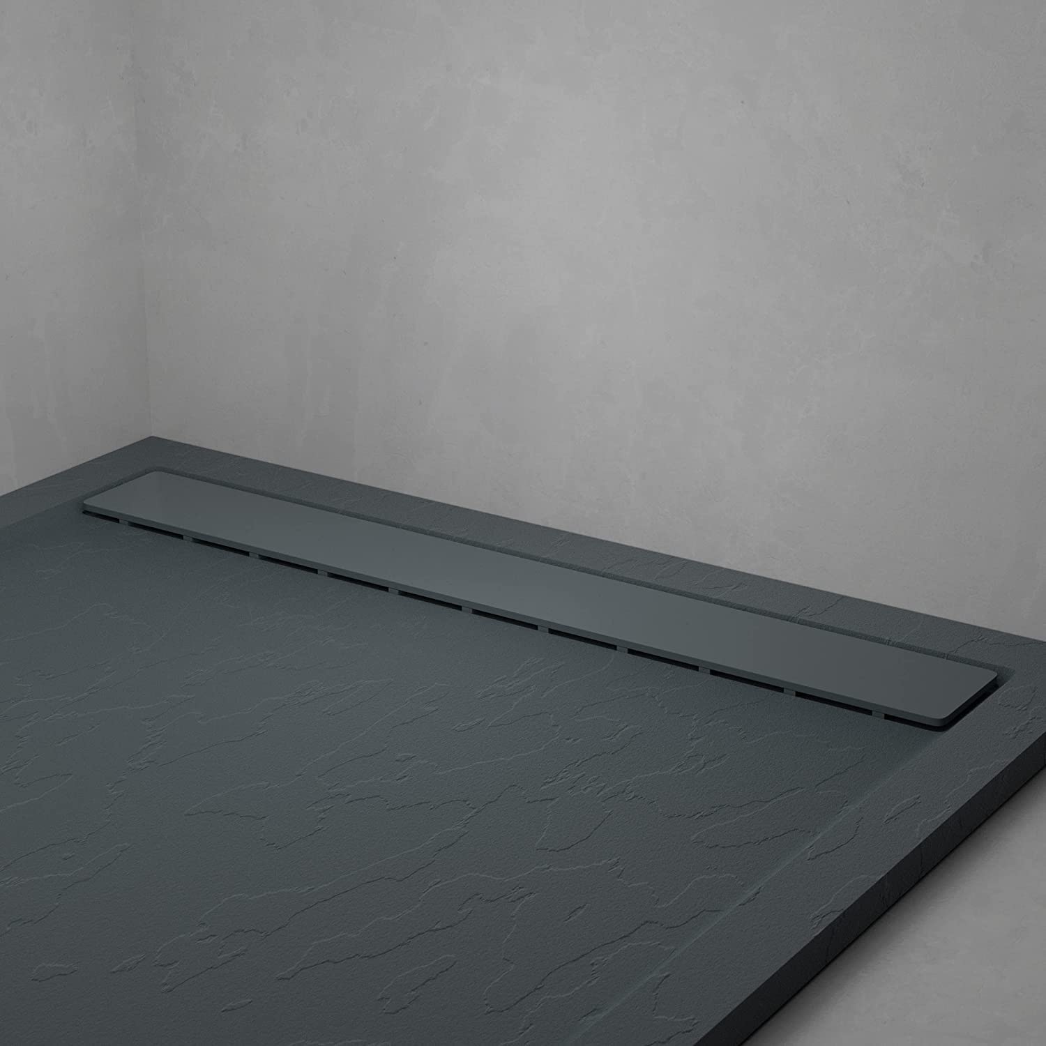 Malaga - Receveur De Douche Noir, Design Moderne, En Marbre