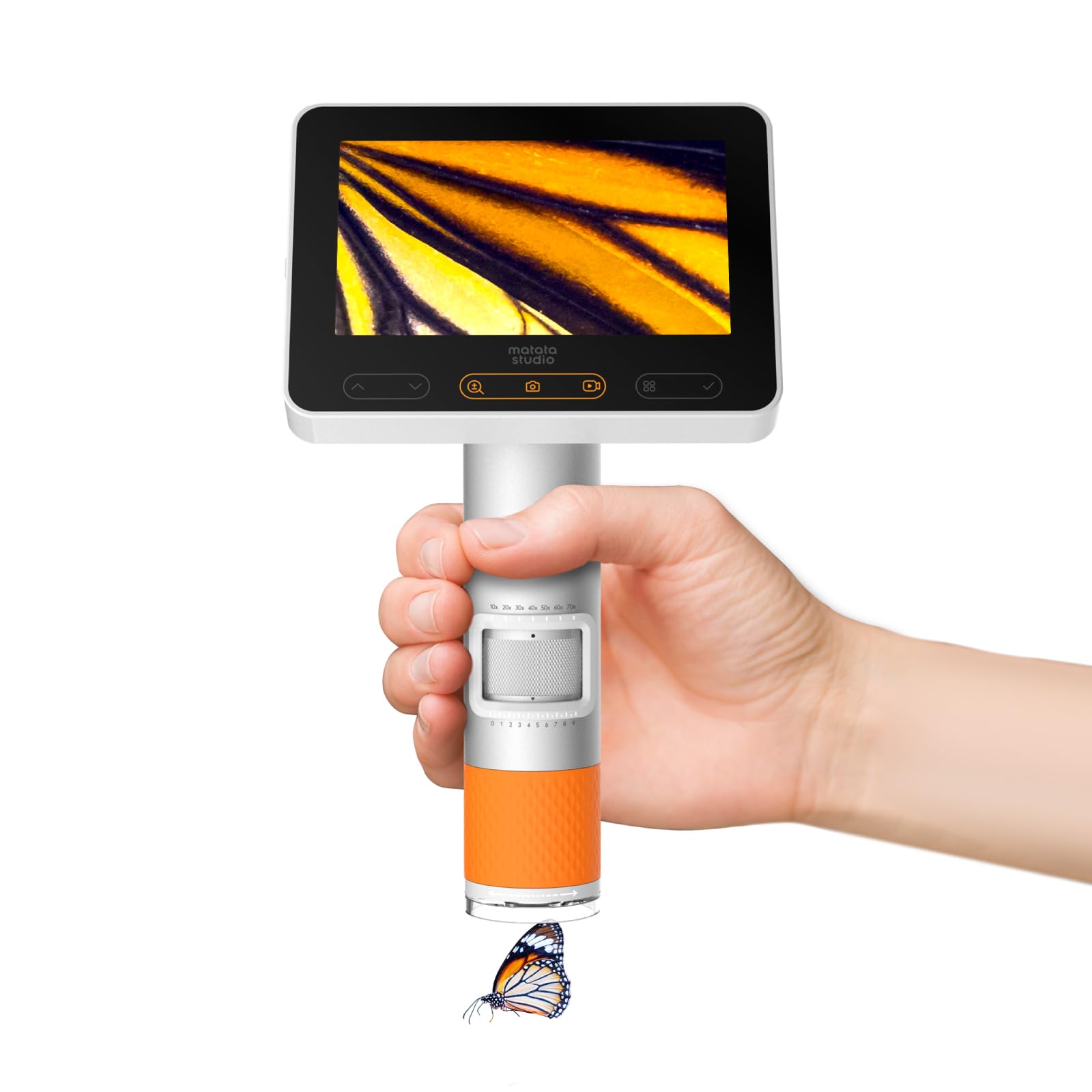 Photo 1 of MX2-A Handheld Microscope for Kids, Portable Digital Microscope 100-1600X with 4.3-inch 1080P LCD Screen, MatataStudio Wireless USB Educational Microscopes for Kids & Adults