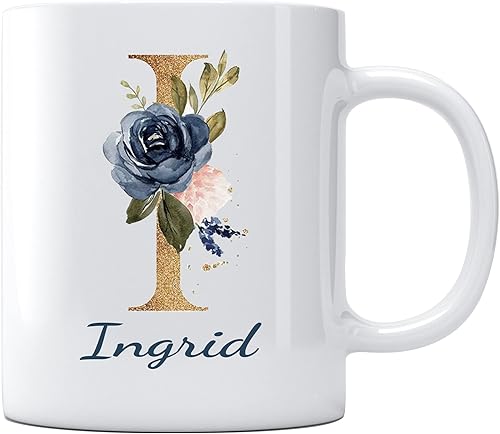 Taza de café para el día de la madre con nombre Ingrid, los mejores regalos del día de la madre para mamá, hija, abuela, tías que se mudan de