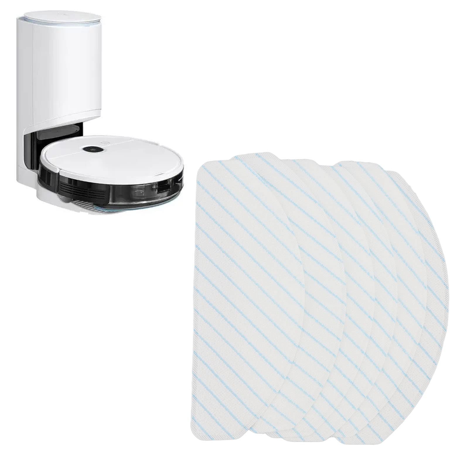 Vacuum Cleaner Mop Cloth, 6 Pcs Reusable Mop Pads Improve Sweeing Efficiency Mopping Cloth Set Compatible for Vac 2Pro