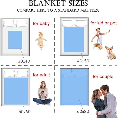 Miniatura 6 de ggtg Coustimezd - Manta personalizada con collage de fotos, manta personalizada con foto, manta de franela (39.4 x 51.2 in39 x 51 pulgadas)