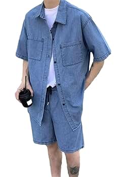 Amazon | [チーアン Tiann] デニム セットアップ メンズ