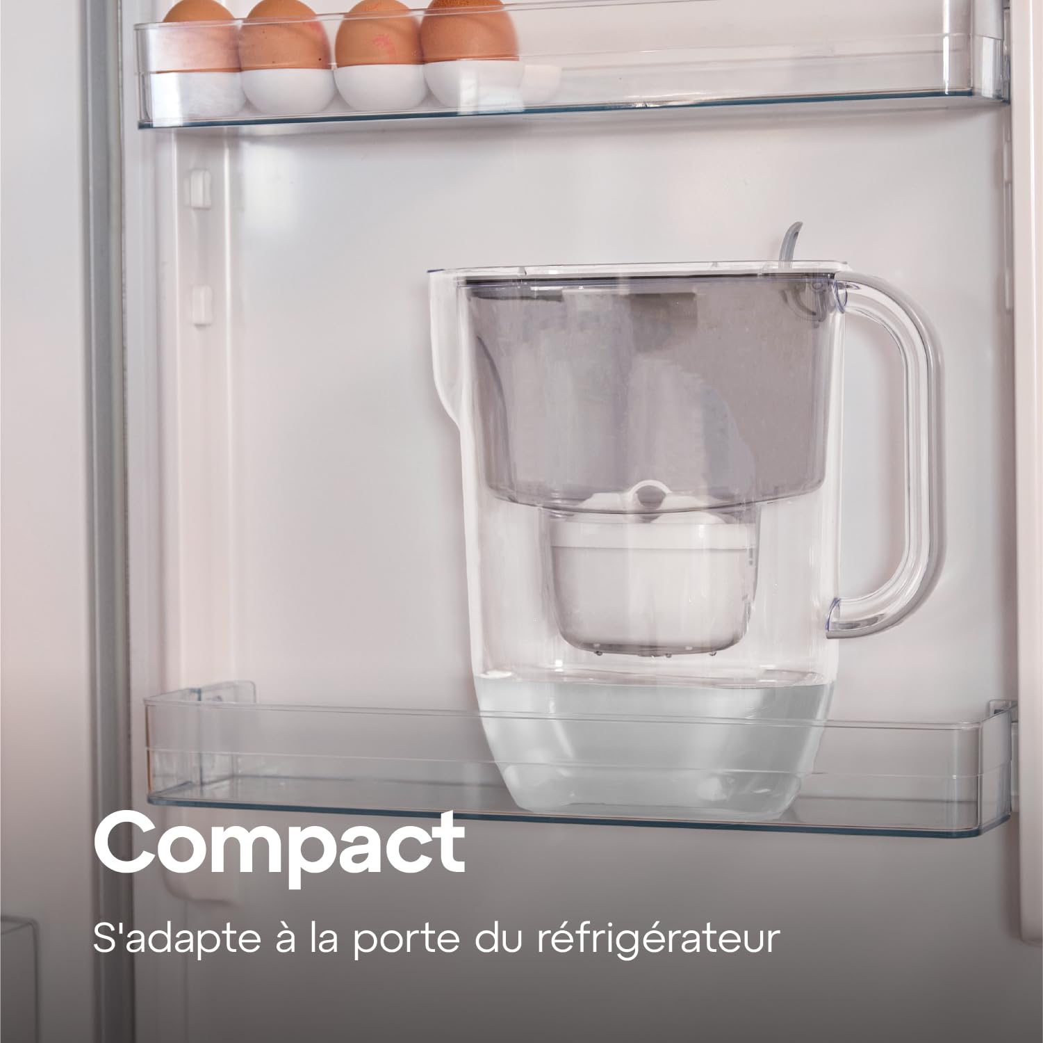 AQUAPHOR Fresh Carafe Filtrante 3,2 L avec (3) Filtre à Eau Maxfor+ (Gris)