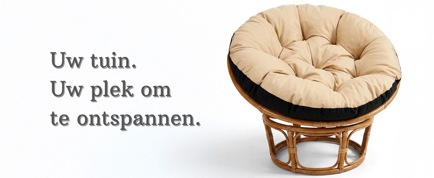 Papasansessel kussen zitkussen hangstoel 100cm - Kussen voor rotan
