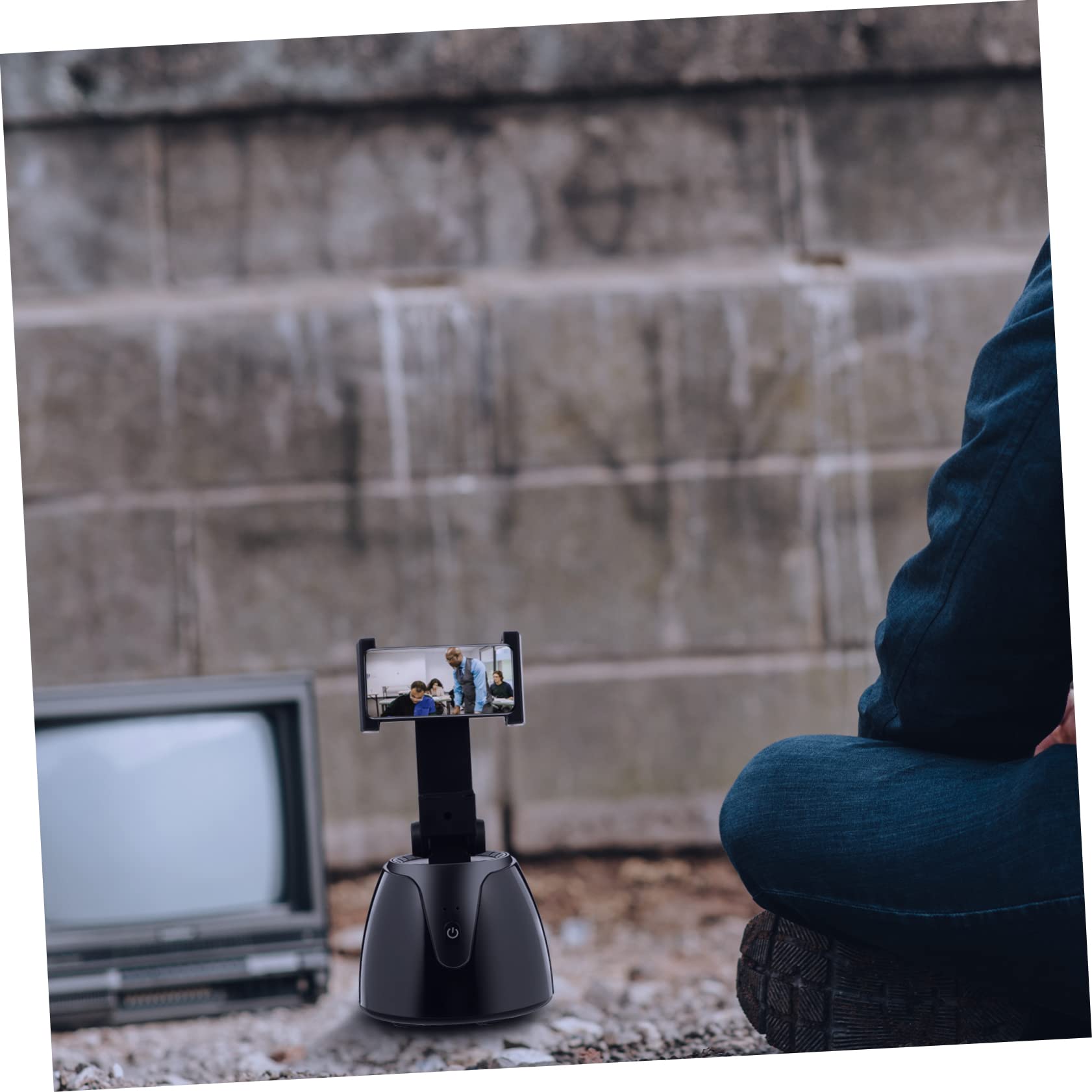 Veemoon 360grado Gimbal Per Riconoscimento Facciale Treppiede Per Smartphone Seguimento Compatibile Tablet e Fotocamere Per Video Streaming