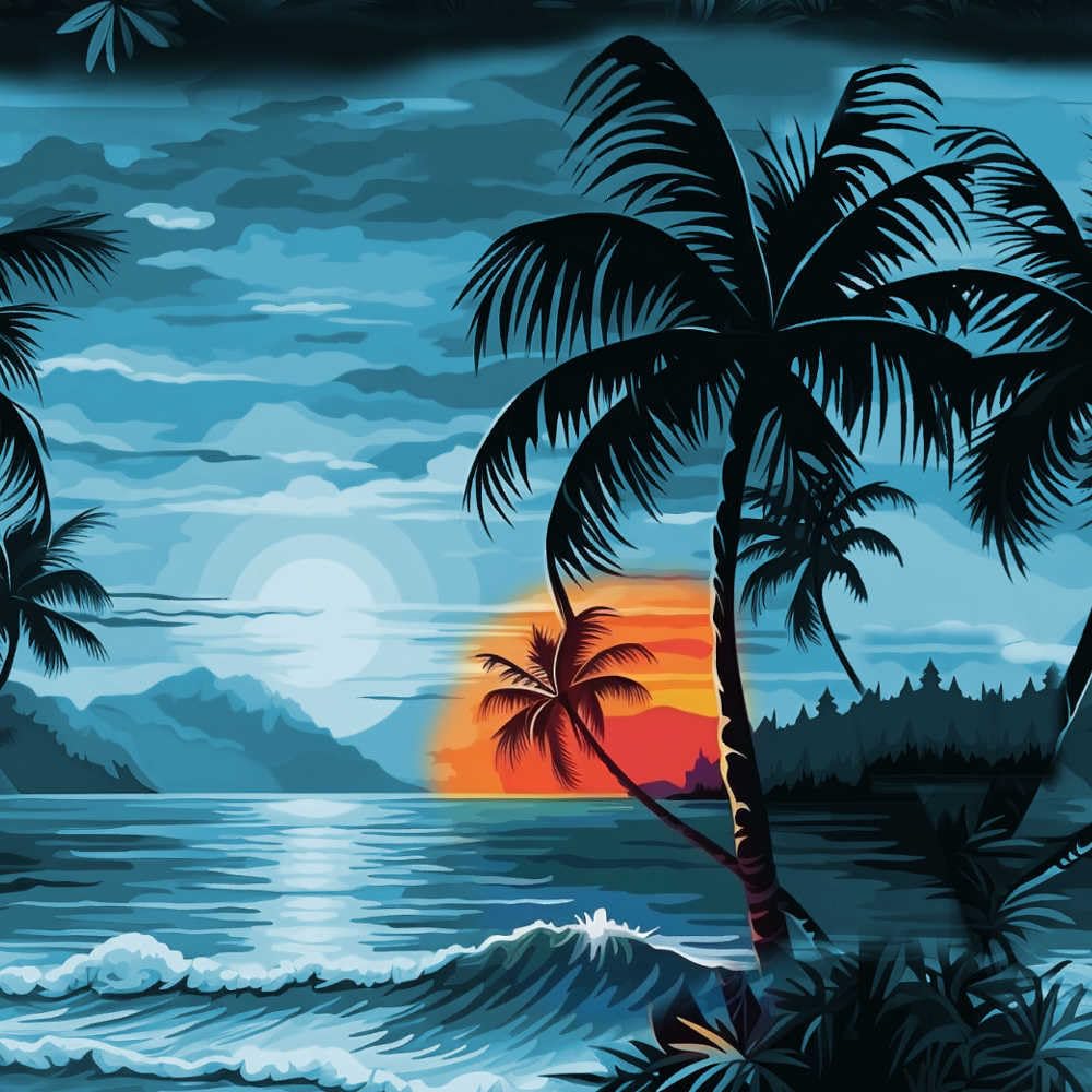 Hawaii Hemd Männer Baumwolle Größe S - 8XL Herren Hawaiihemd Kurzarm Strand Palmen