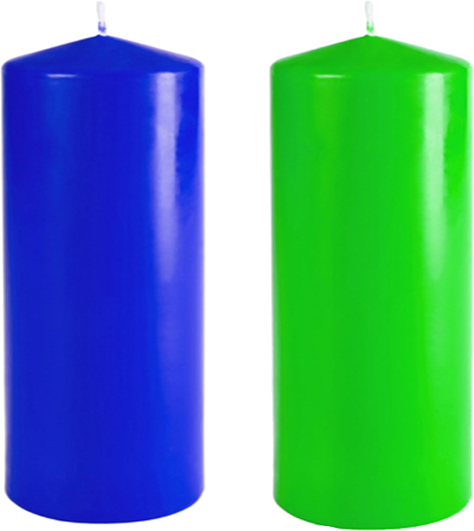 Pillar Candle for Home Decor, Birthday Decoration (Set of 2) Candle (Green, Blue, Pack of 2)_3-image-39
