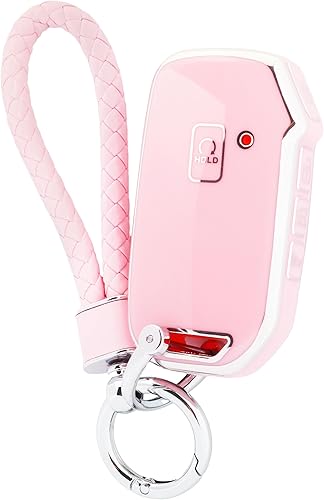 ESEWALAS Funda para llave de coche, carcasa para llave de automóvil con llavero, funda de TPU suave para llave de automóvil, soporte protector para