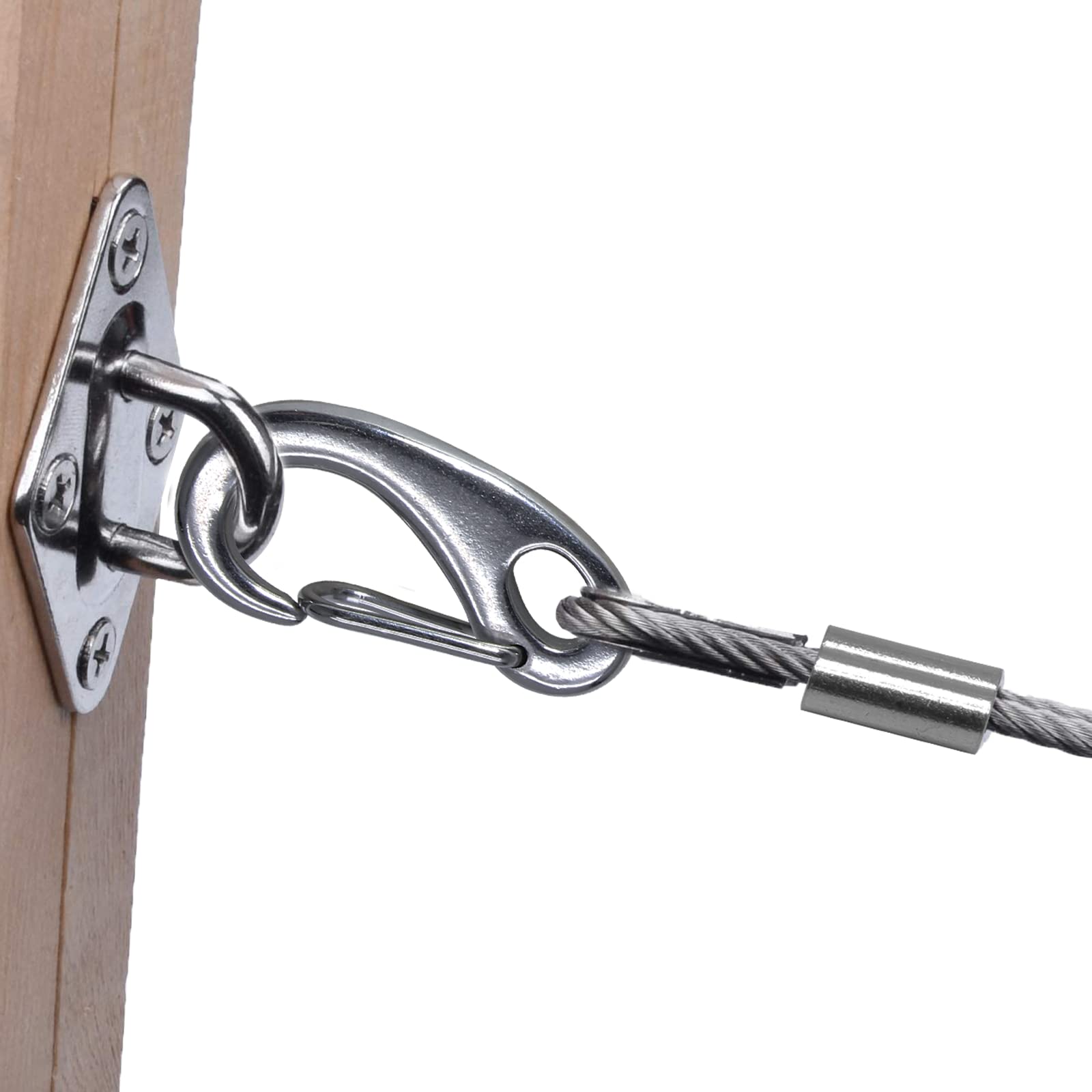 Piutouyar Aluminum Crimping Loop Sleeve, Wire Rope Stop 3/16