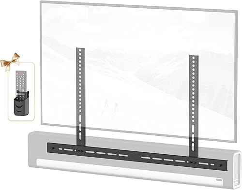 Soporte de TV de barra de sonido ajustable en altura para Sonos Playbar soporte debajo o encima de TV con kits de hardware fácil de instalar, negro