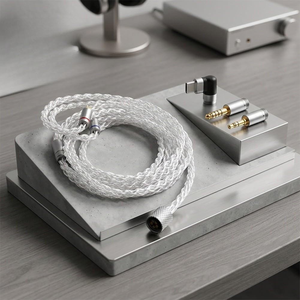 Cavo Hi-Fi 1,2m Argento per Audiofili Cavo Hi-Fi 1,2m Argento (3 in 1)