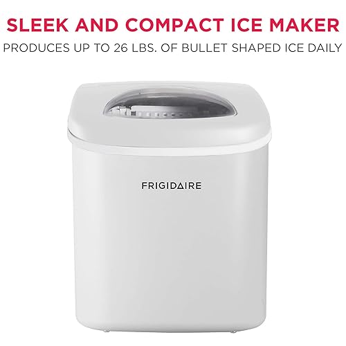 Vista 3 de Frigidaire EFIC108-BWHITE Máquina compacta portátil, máquina para hacer hielo en encimera, color blanco