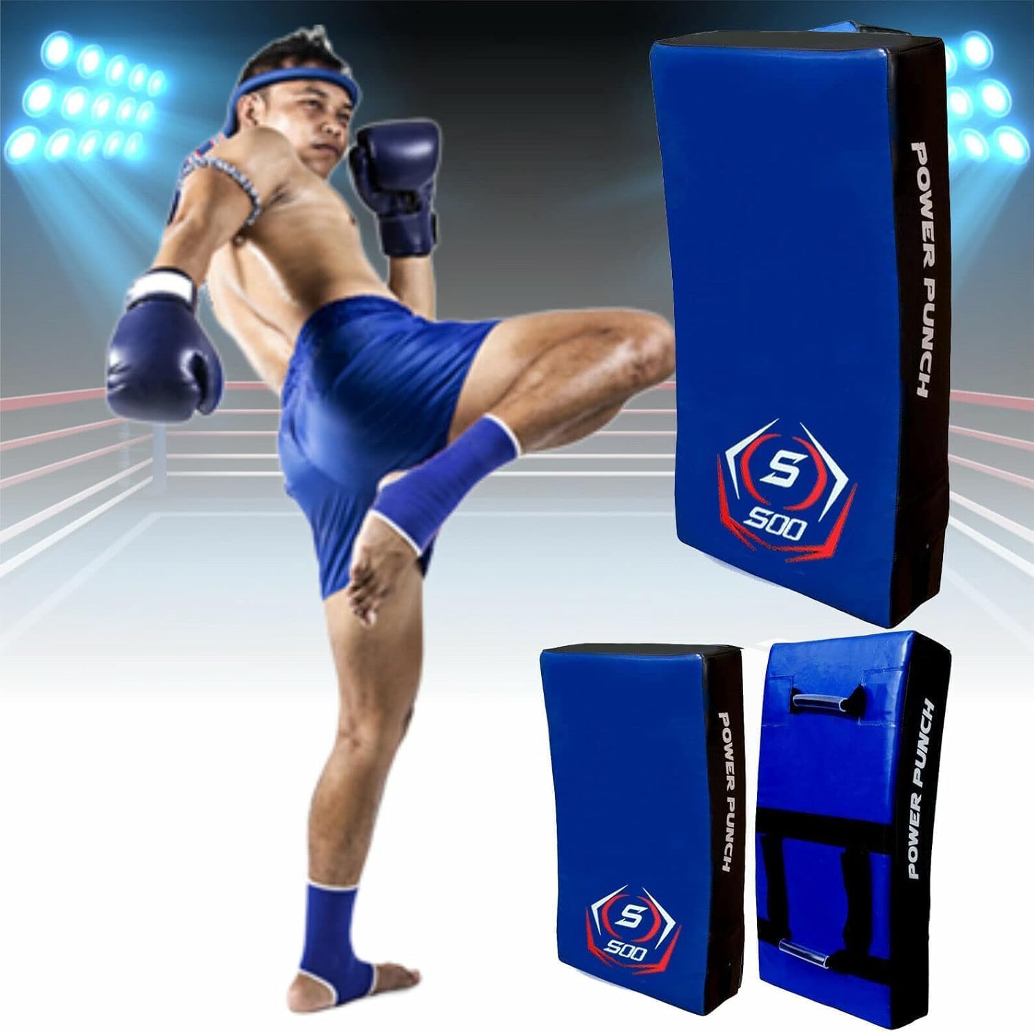 Sports Fitness - Almohadillas curvadas para boxeo, kárate, taekwondo, almohadilla de entrenamiento duradera para boxeo y artes materiales, equipo de atletas