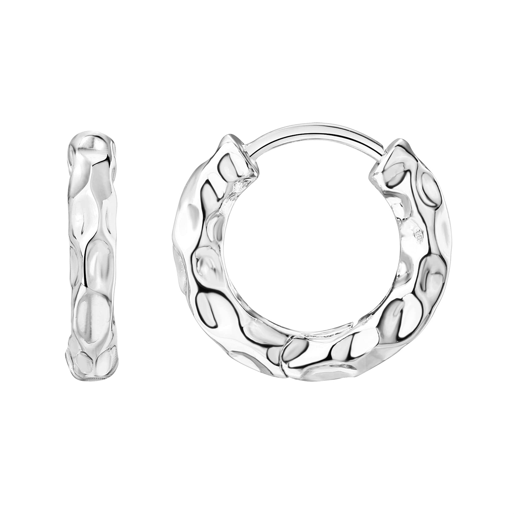 PAVOI 14K Gold Plated Chunky Huggie Earrings for Women, Small Hoop Earrings