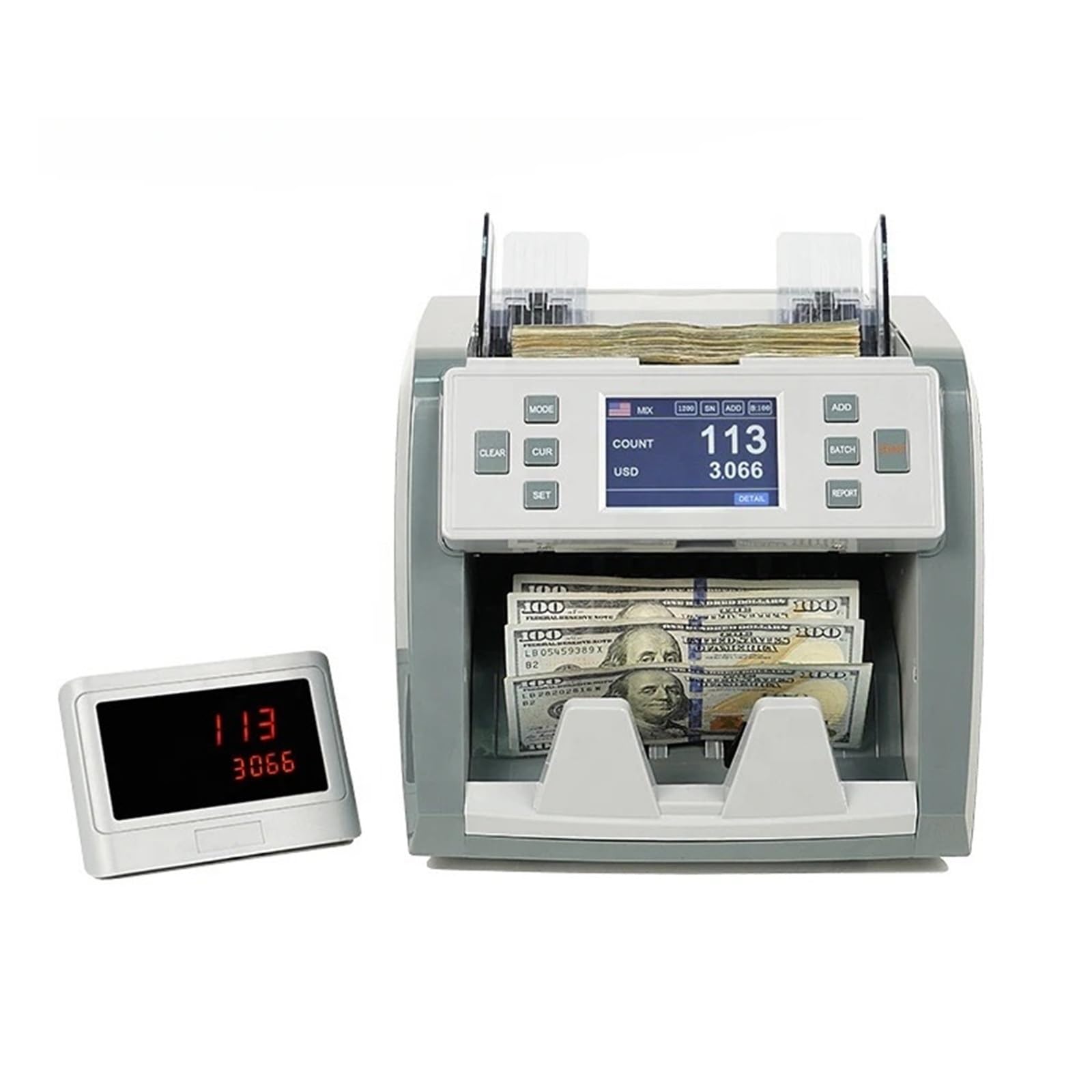 Licznik banknotów Licznik I Wykrywacz Fałszywych Banknotów Z Dużym Wyświetlaczem LCD