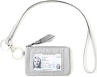 Vista 13 de WONDERFUL FLOWER Cartera con cordón para mujer, soporte para tarjetas de identificación, cordones para insignias de identificación, funda