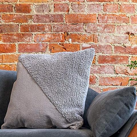 Refinery29 | Sawyer Collection | Luxury Decorative Textured Throw Pillows, Super Soft with Stylish Modern Diagonal Woven Design for Home Décor, Grey Cover