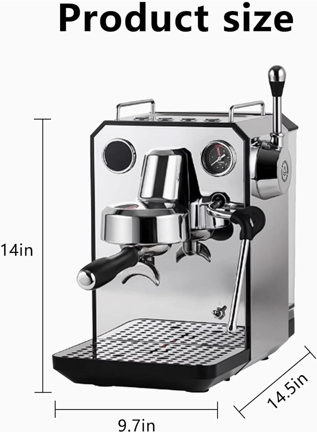 Hlixzoy Semi-Automatic Coffee Machine, Commercial Steam Milk Frother, Home Small Office Frother, Suitable for Cappuccino, Latte,A 3 61NnCniEBWL. AC SL1500