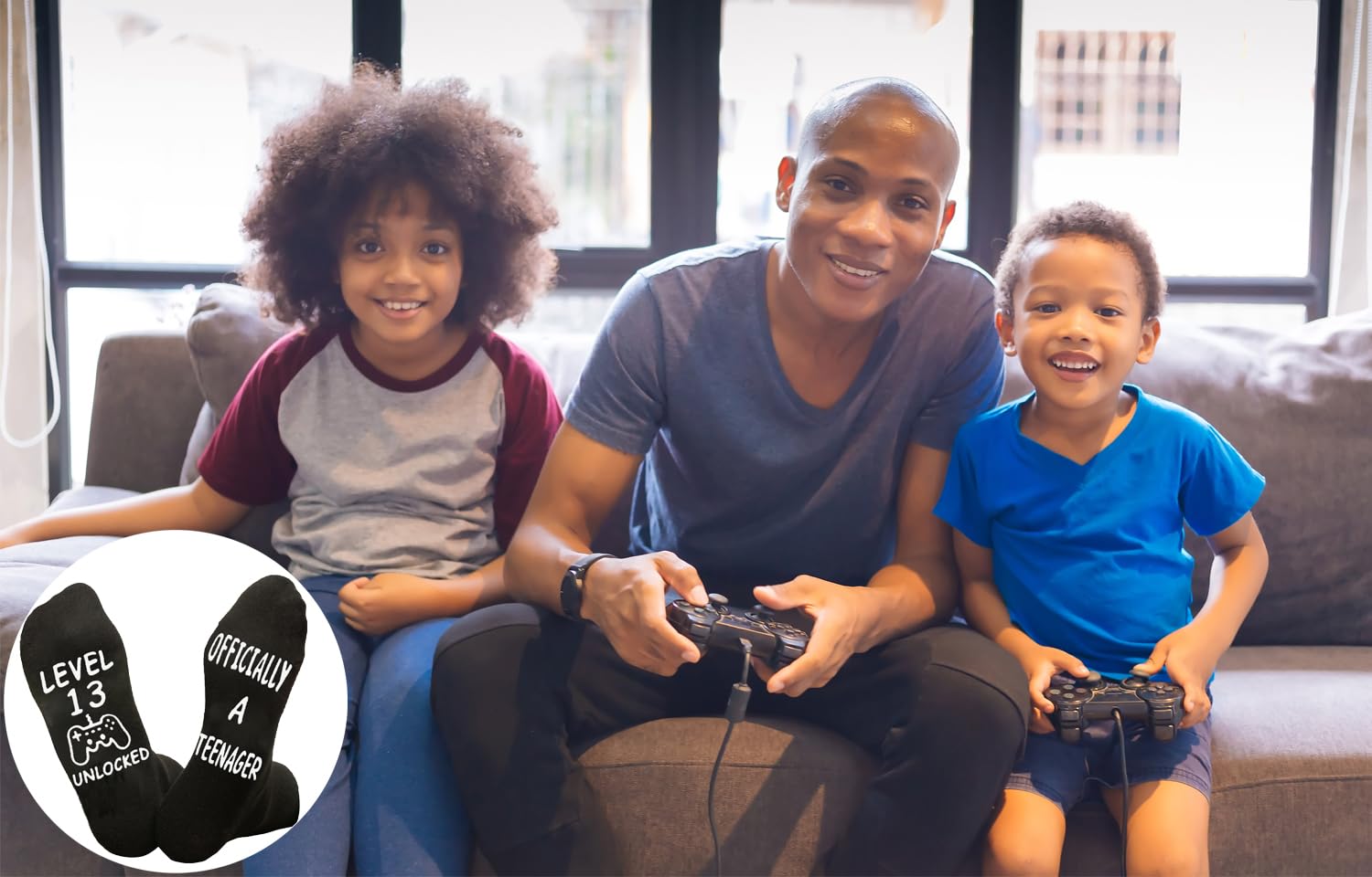 Novelty Gamers Socks Gifts For Christmas,Birthday,Video Game Gifts,Funny Saying Crew Socks for Men,Women and Teens