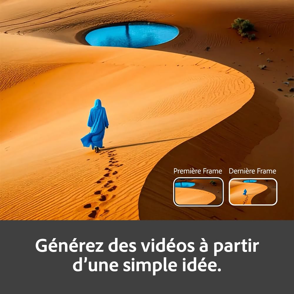 Adobe Firefly Standard incl. Création Vidéo par IA, Abonnement 12 Mois, 2000 Crédits IA, PC/Mac/Mobile | Code d'activation - envoi par email