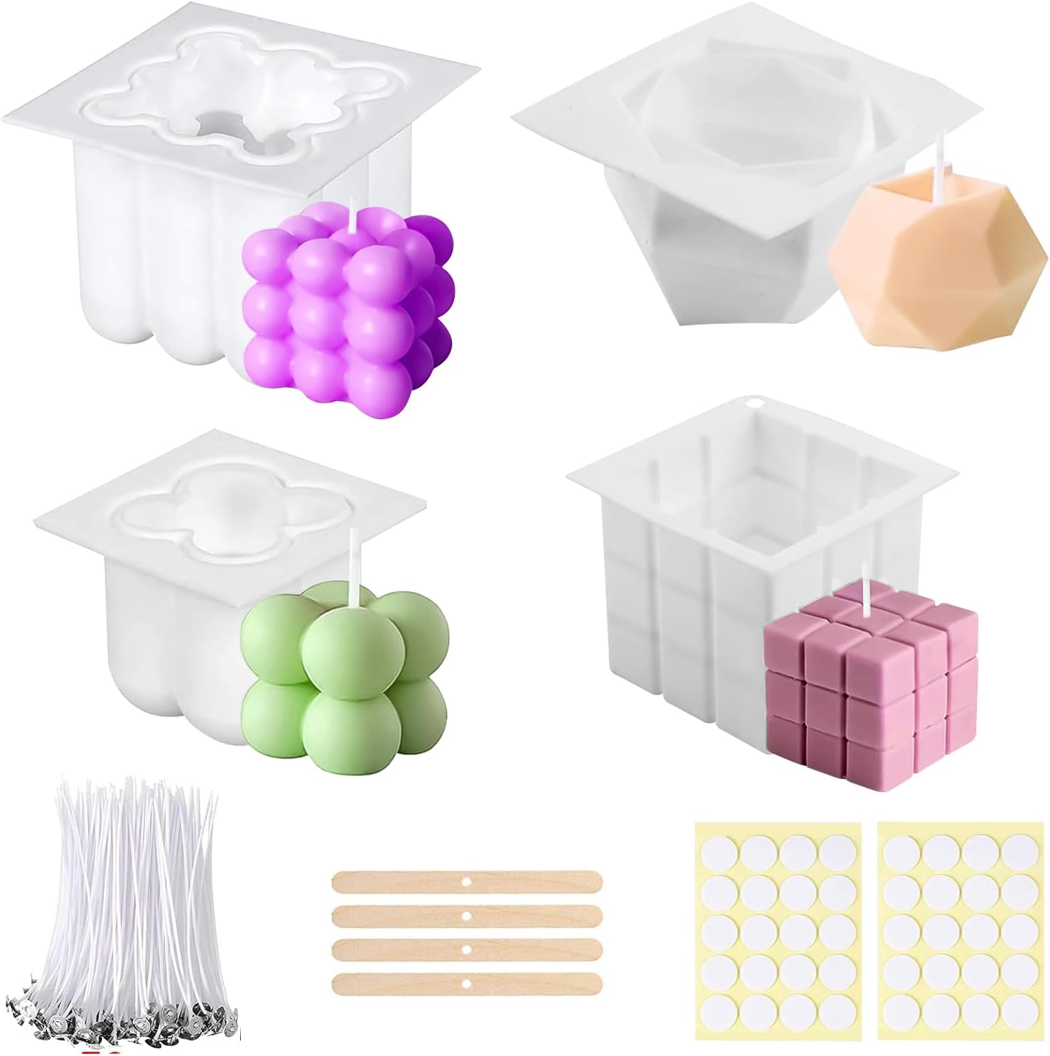 2 Stück Silikon Kerzenformen Weihnachten - DIY Kerzen Set