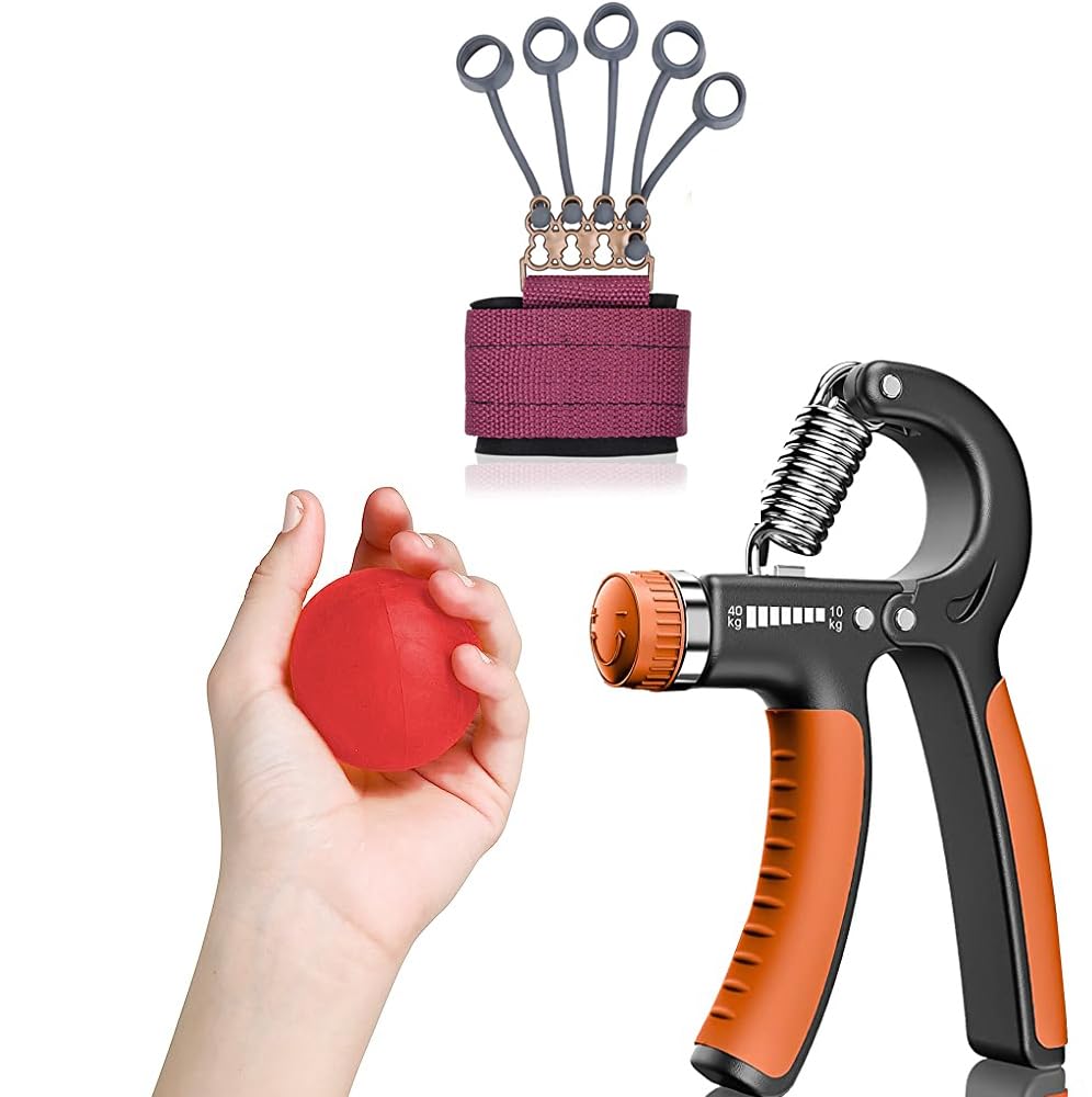 MCP Healthcare Relieve Stress and Improve Hand Strength Stress Ball, Hand Grip, Finger Exerciser All Fitness Level Accesories Kit for Home Gym Kit (B0CB3V6V49) Amazon Price History, Amazon Price Tracker