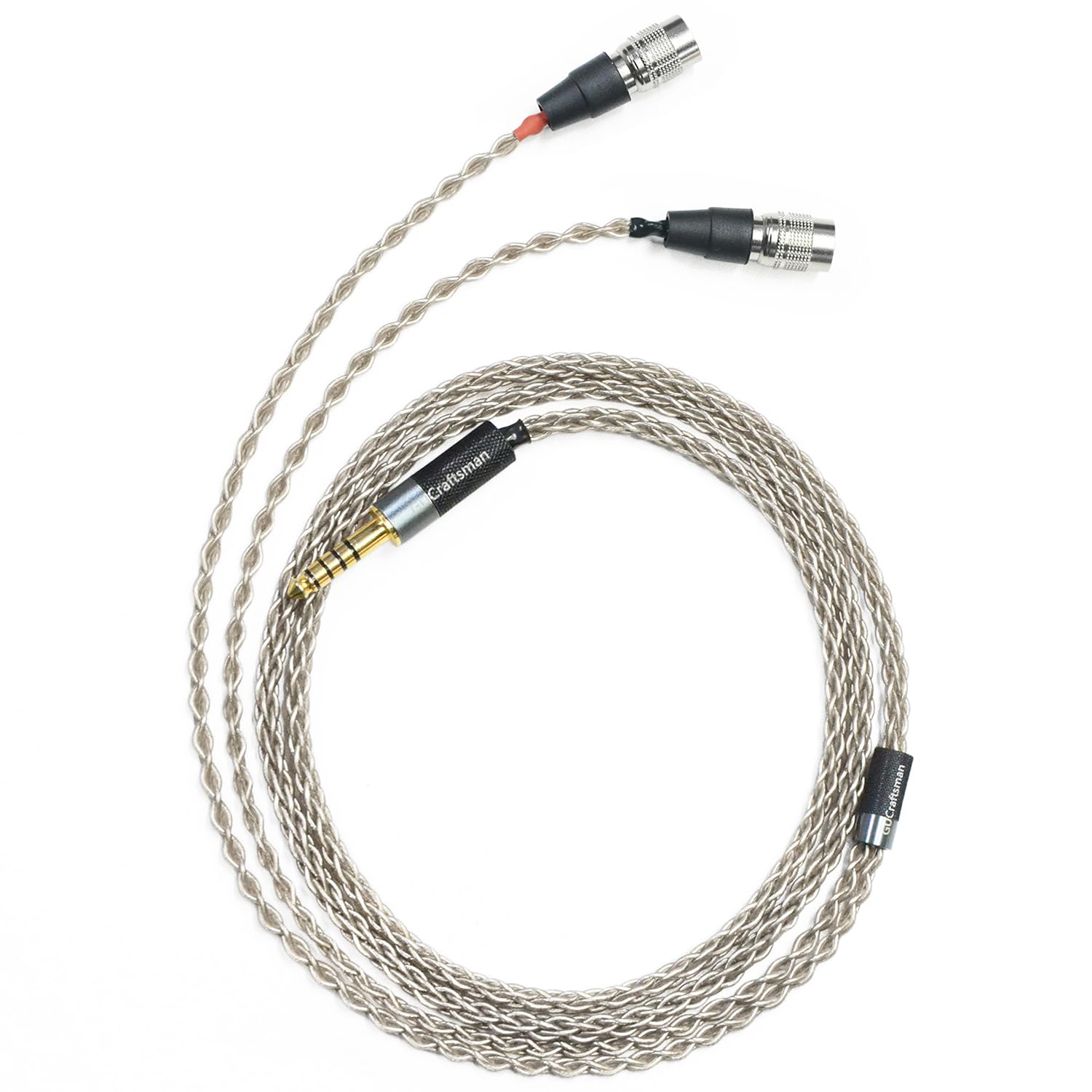 GUCraftsman Upgrade-Kabel aus 6N Einkristall-Silber für Dan Clark Aeon 2, AEON 2 Noire, AEON RT, STEALTH, EXPANSE, E3, NOIRE X, Aeon 2 Closed, ETHER C Flow, ETHER 2 Kopfhörer (4,4 mm Stecker)