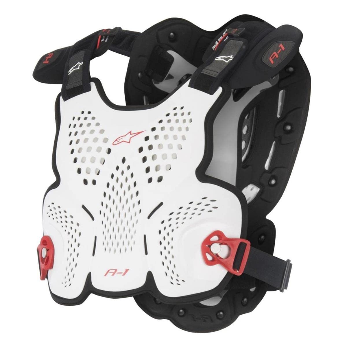 Alpinestars Brustpanzer A-1 Weiß/Schwarz/Rot