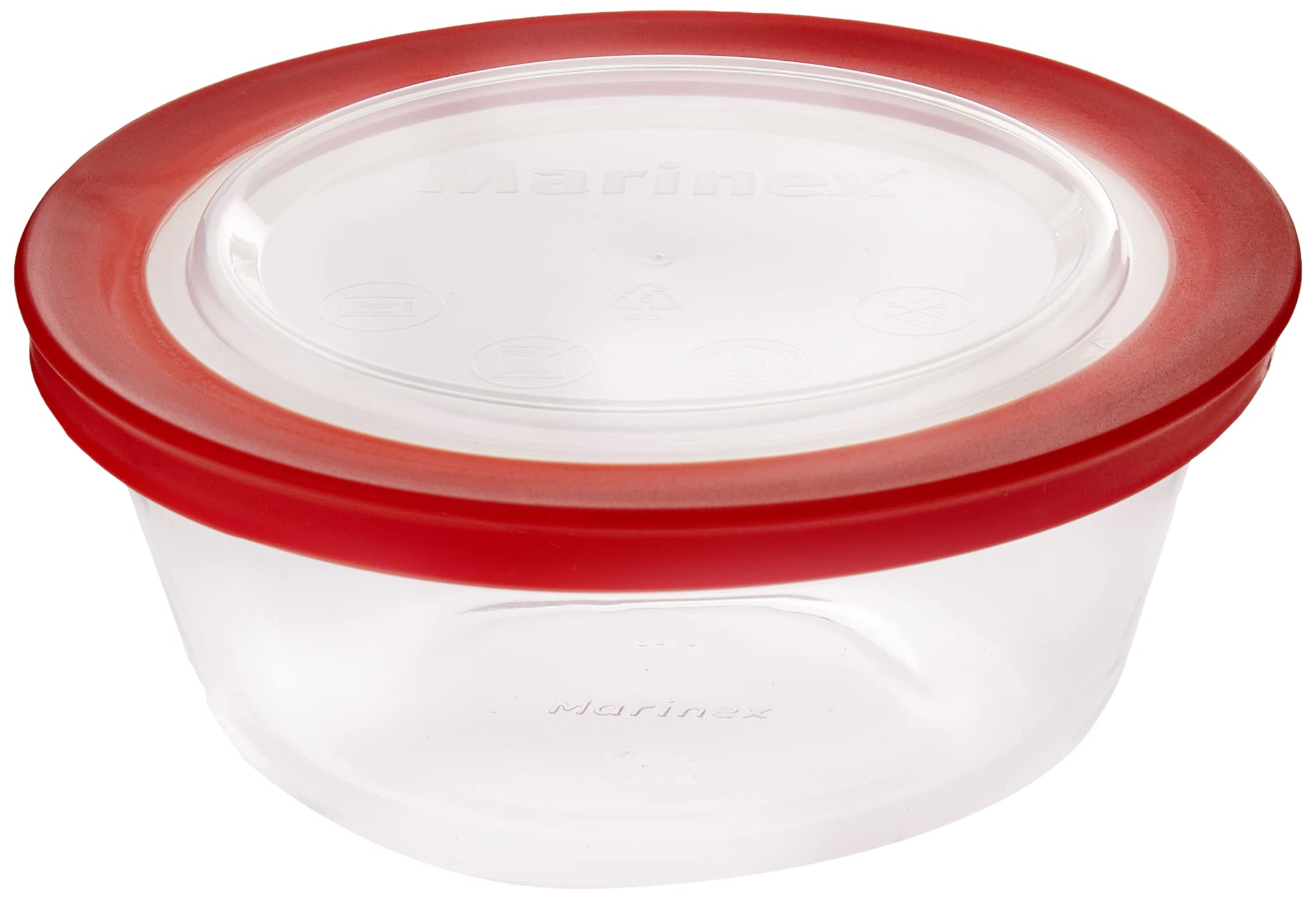 Sempre Marinex Round Bowl W/Transparent Plastic Lid 600ml