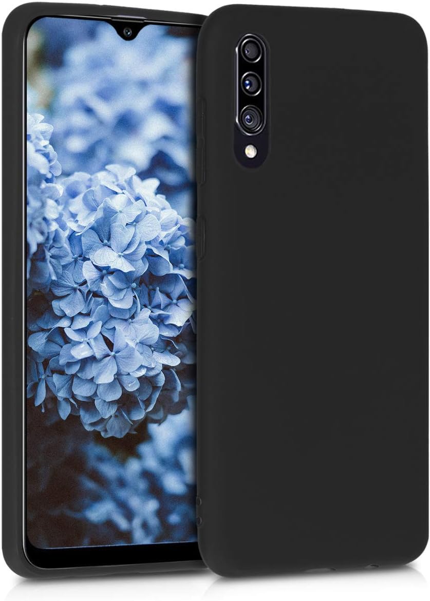 kwmobile Case Compatible with Samsung Galaxy A30s Case - Soft Slim Protective TPU Silicone Cover - Black Matte