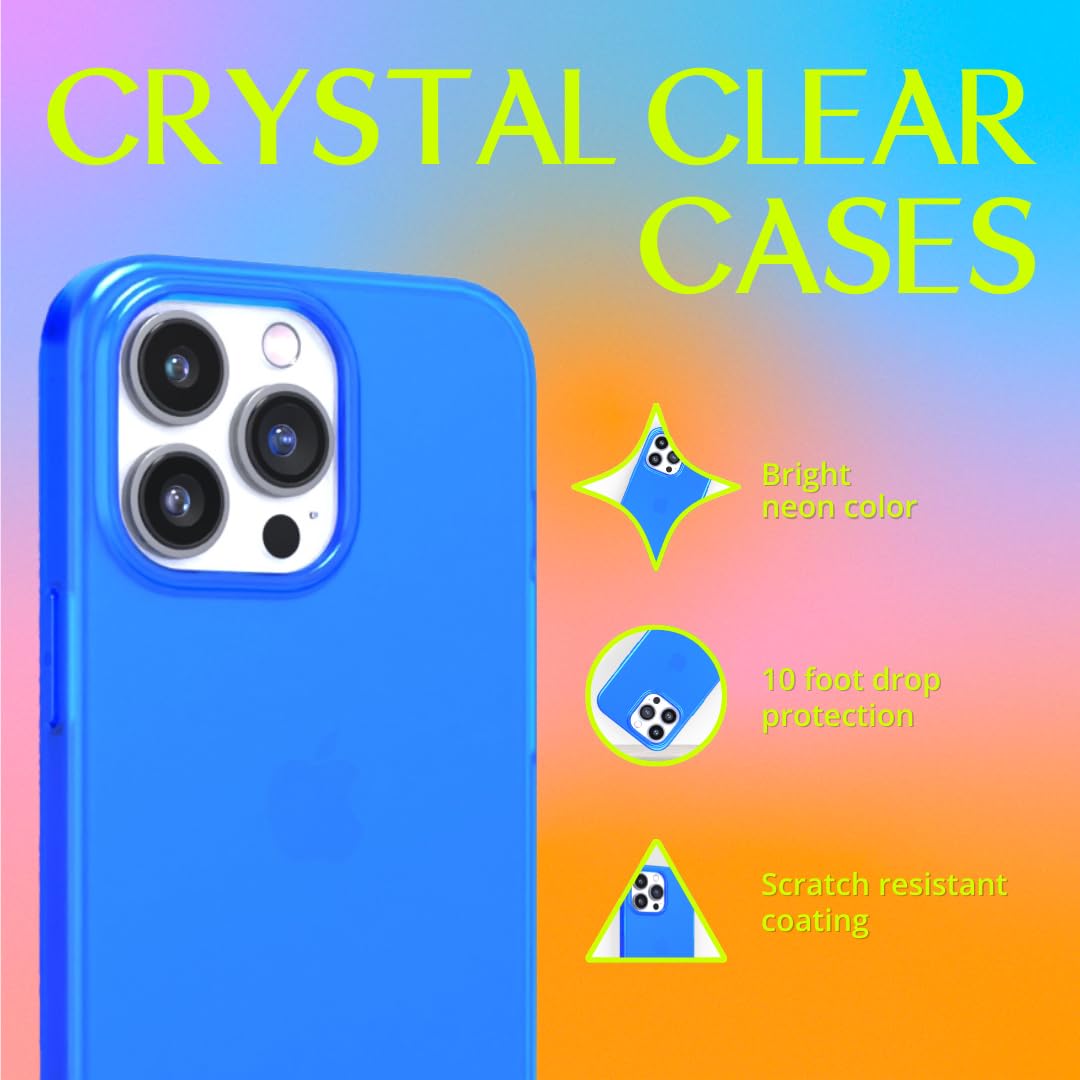 GRAGG スマホケース Clear Blue IPhone14Pro Amazon.com: FELONY CASE - iPhone 14 Pro Neon Blue Clear