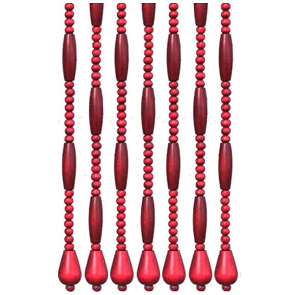 HAPPLiGNLY Beaded Door Curtains for Doorways Wood Bead String Curtain for Room Dividers Redwood Home Aisle Entrance Retro Décor -21/31/41/55 Strands (Color : A, Size : 21 Strands-0.8x1.76m)