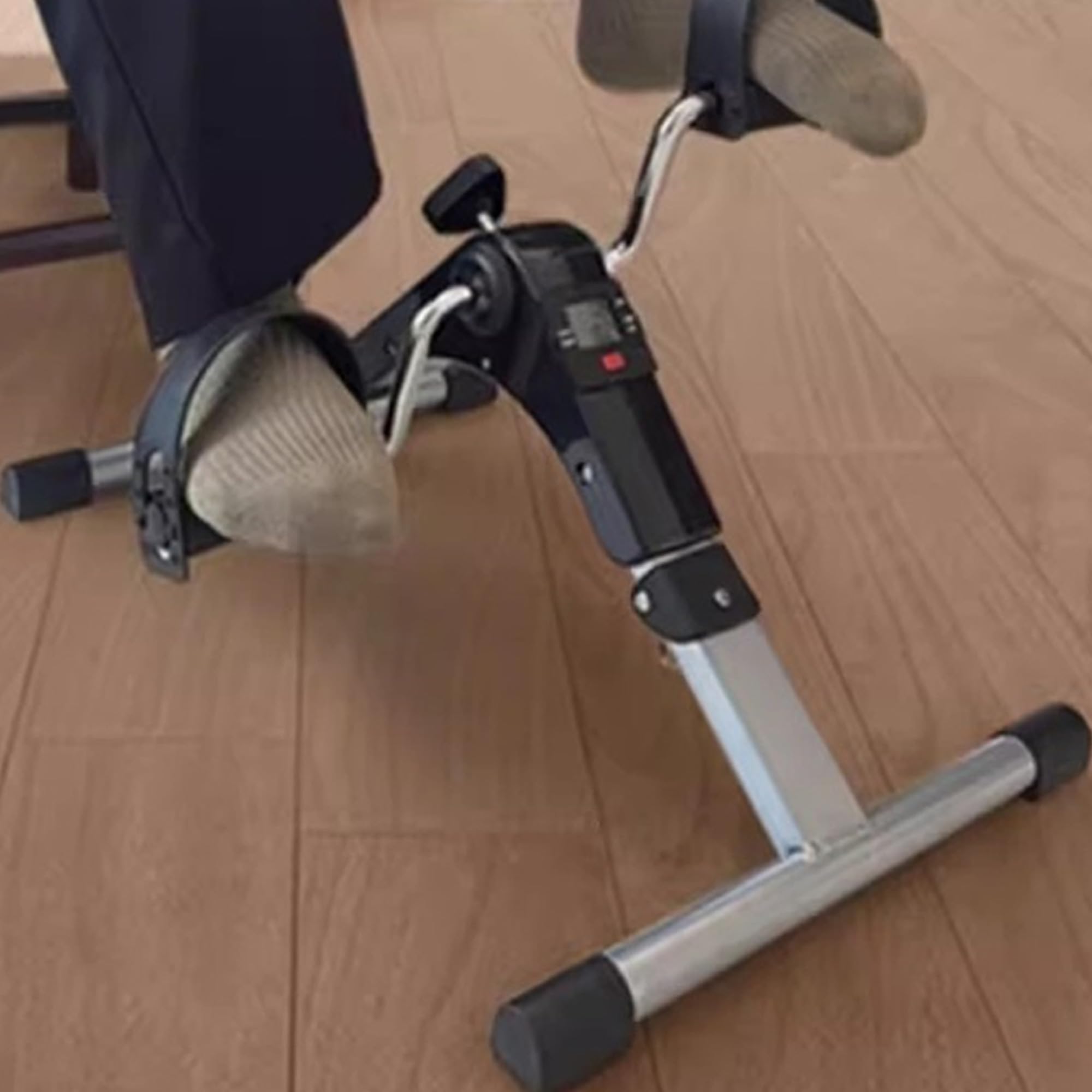 Mini Klappbar Bike, Pedaltrainer Mini-Heimtrainer Fahrrad, Minifahrrad Bewegungstrainer Fitnessgerät für Zuhause Büro, Heimtrainer Fitnessgerät mit Einstellbarer Widerstand, Pedal-Ausbilder