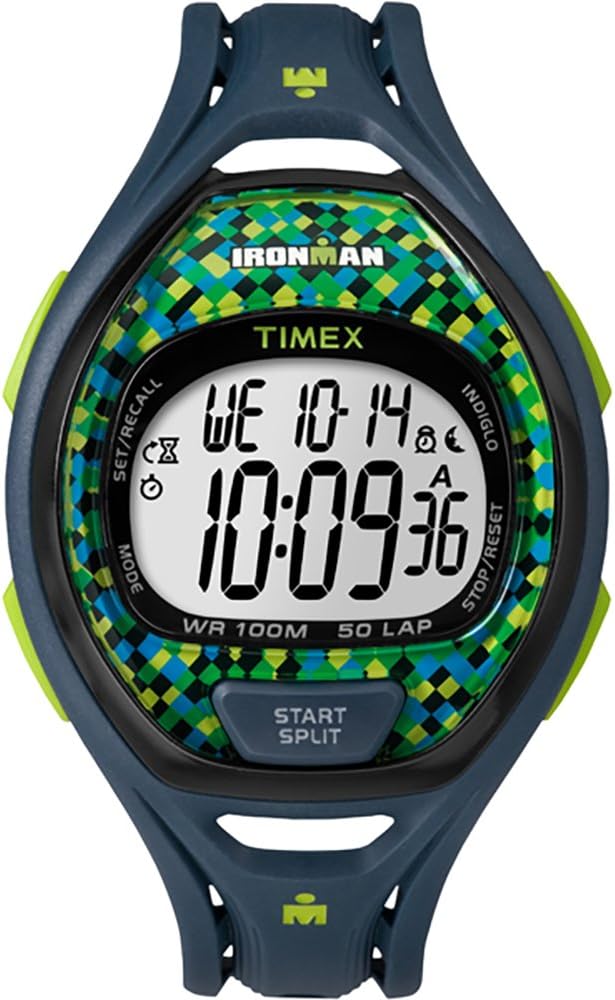 Timex IRONMAN® Sleek 50 Full Size Watch - Blue/Lime