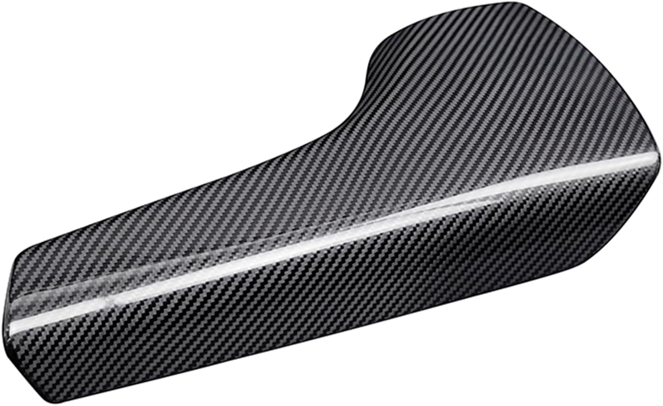 Real Carbon Fiber Car Center Console Armrest Box Cover Trim Panel Compatible with Chevrolet Camaro 2016-2024 (Black)