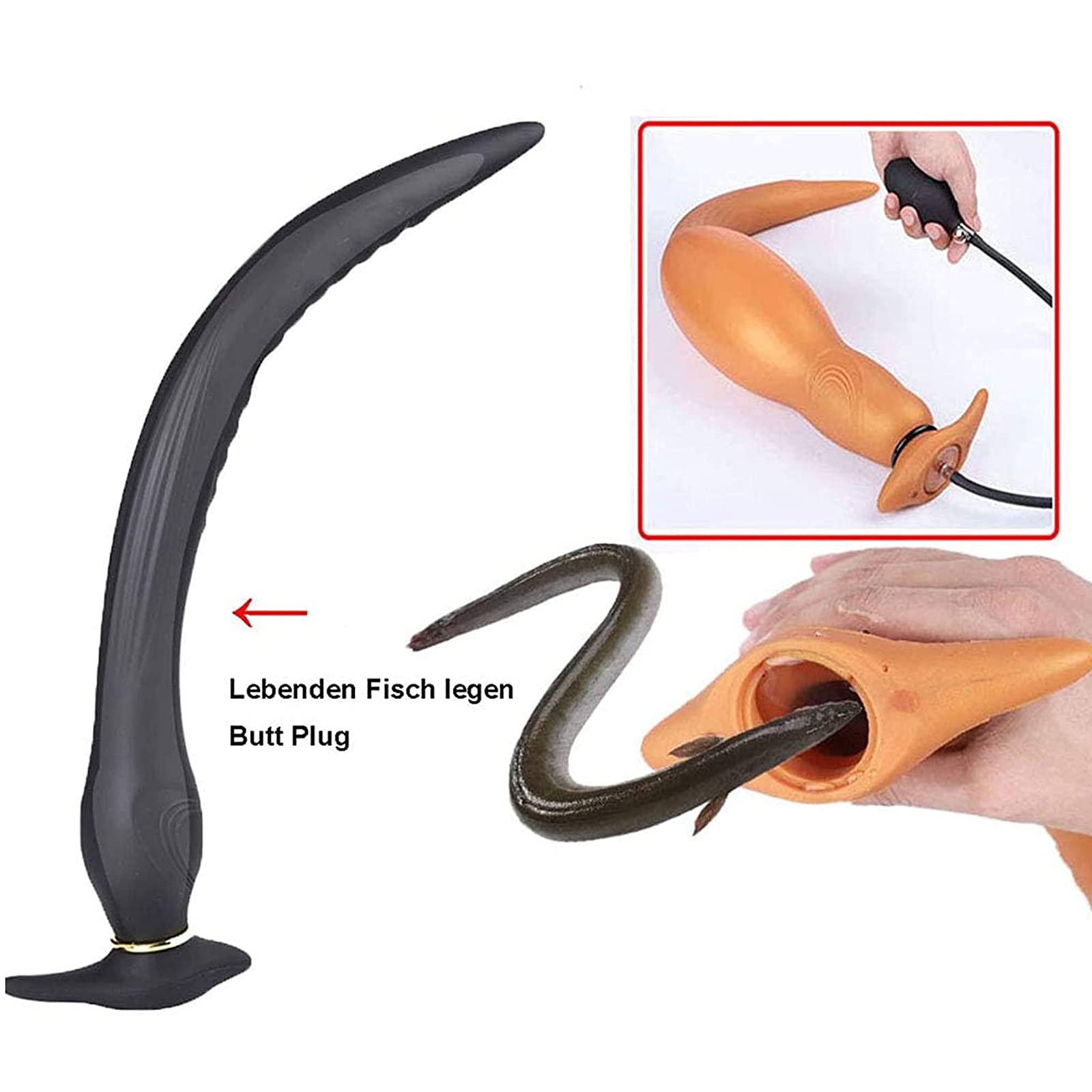 Plug Anale Gonfiabile Con Pompa Silicone Morbido Fallo Anale Cavo Dilatatore Ano Prostata Vagina Masturbatori Giocattolo Sessuale Per Uomini Donne