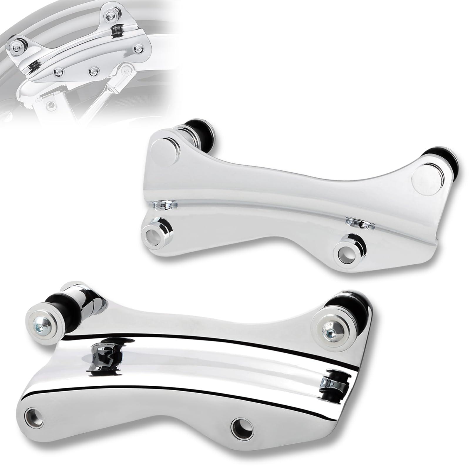 4-Point Detachable Docking Hardware for Harley Touring,Chrome