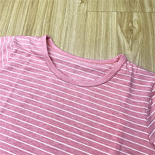 Image of Girl's Stripes Nightgowns Cotton Sleep Shirts Sleepwear Princess Nightdress