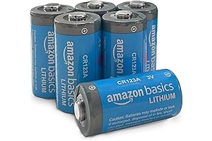 Amazon Basics 6-Pack Non-Rechargeable CR123A Lithium Batteries