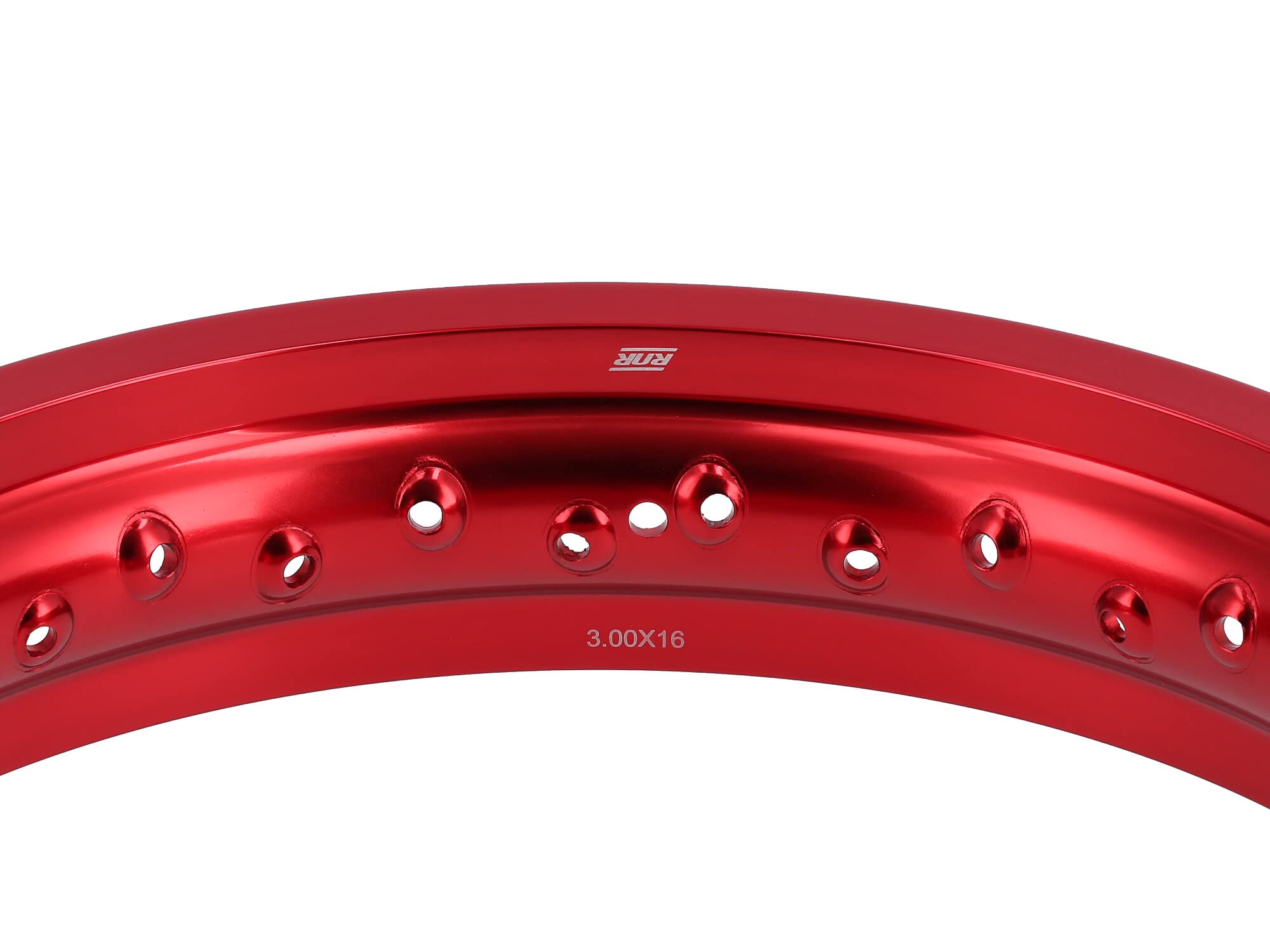 Llanta 3.00 x 16" Llanta de aluminio, anodizado rojo