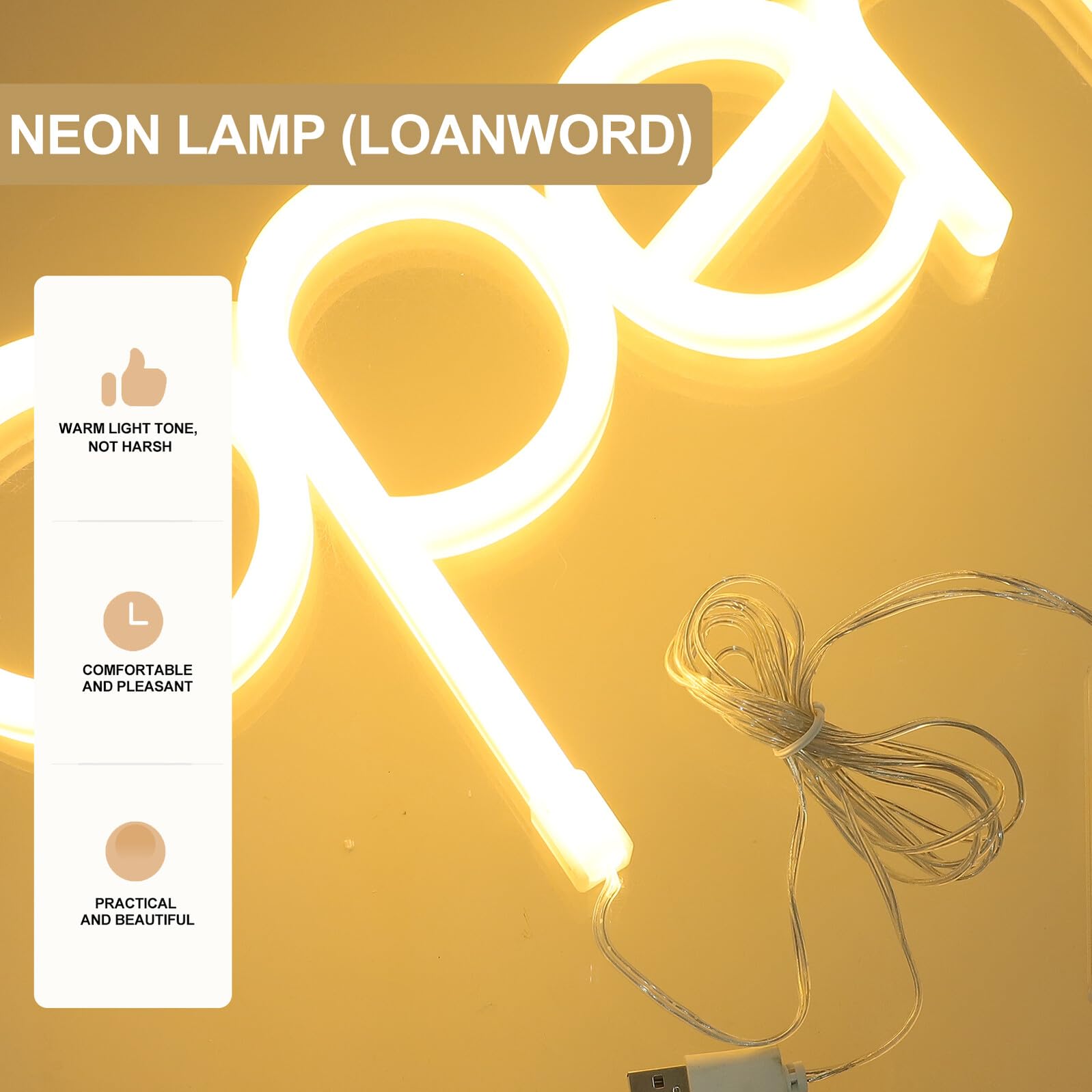 Toyvian Letrero Led De Neón Abierto Cálido Para Pared, Luz De Neón Led Decorativa, Iluminación Ambiental Para Negocios, Bares y Fiestas,