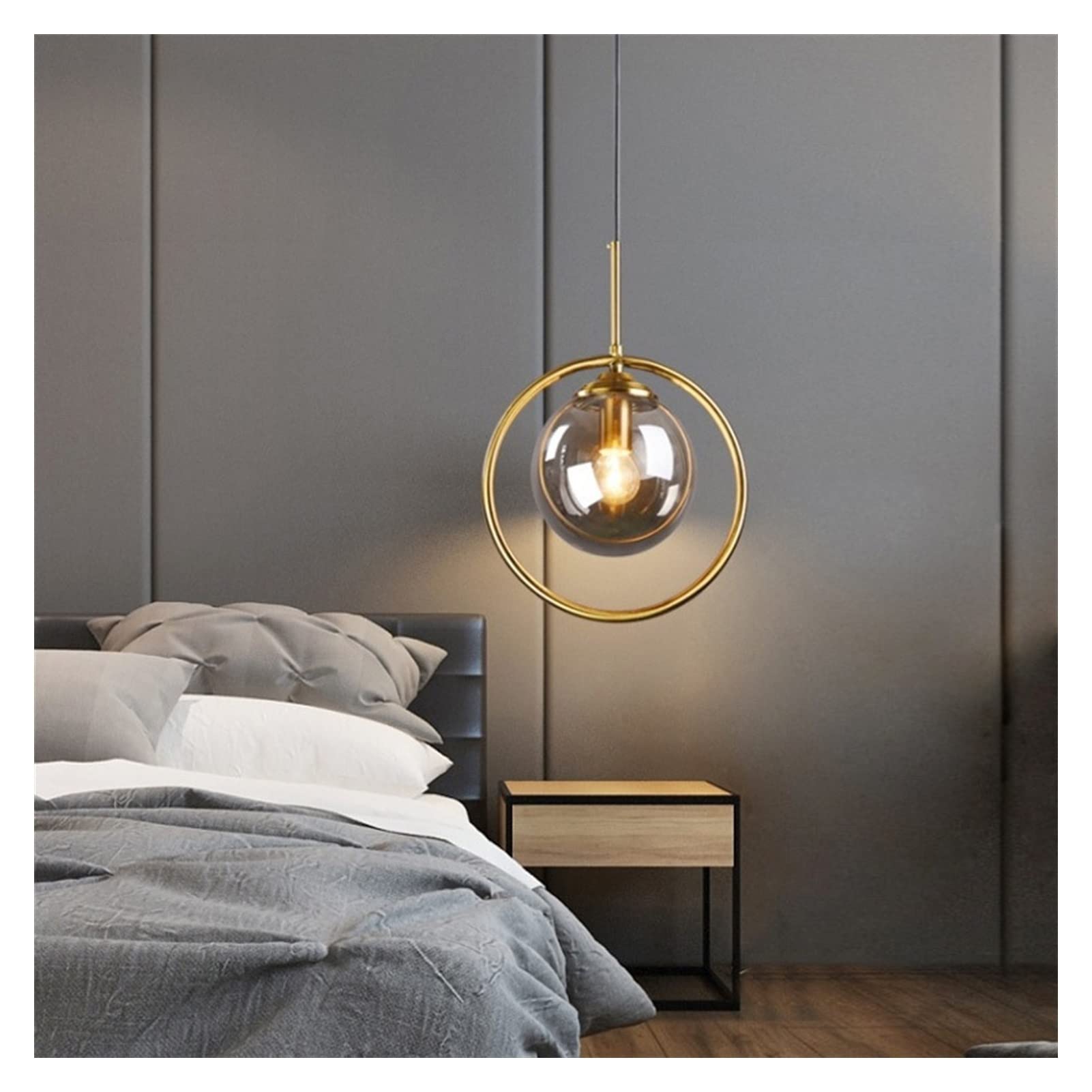 Crystal Chandelier كريستال الثريا الحديثة الزجاج الكرة الظل الثريا السرير الثريا غرفة الطعام الثريا غرفة الطعام ديكور الثريا الإضاءة لامعة مضيئة Chandeliers