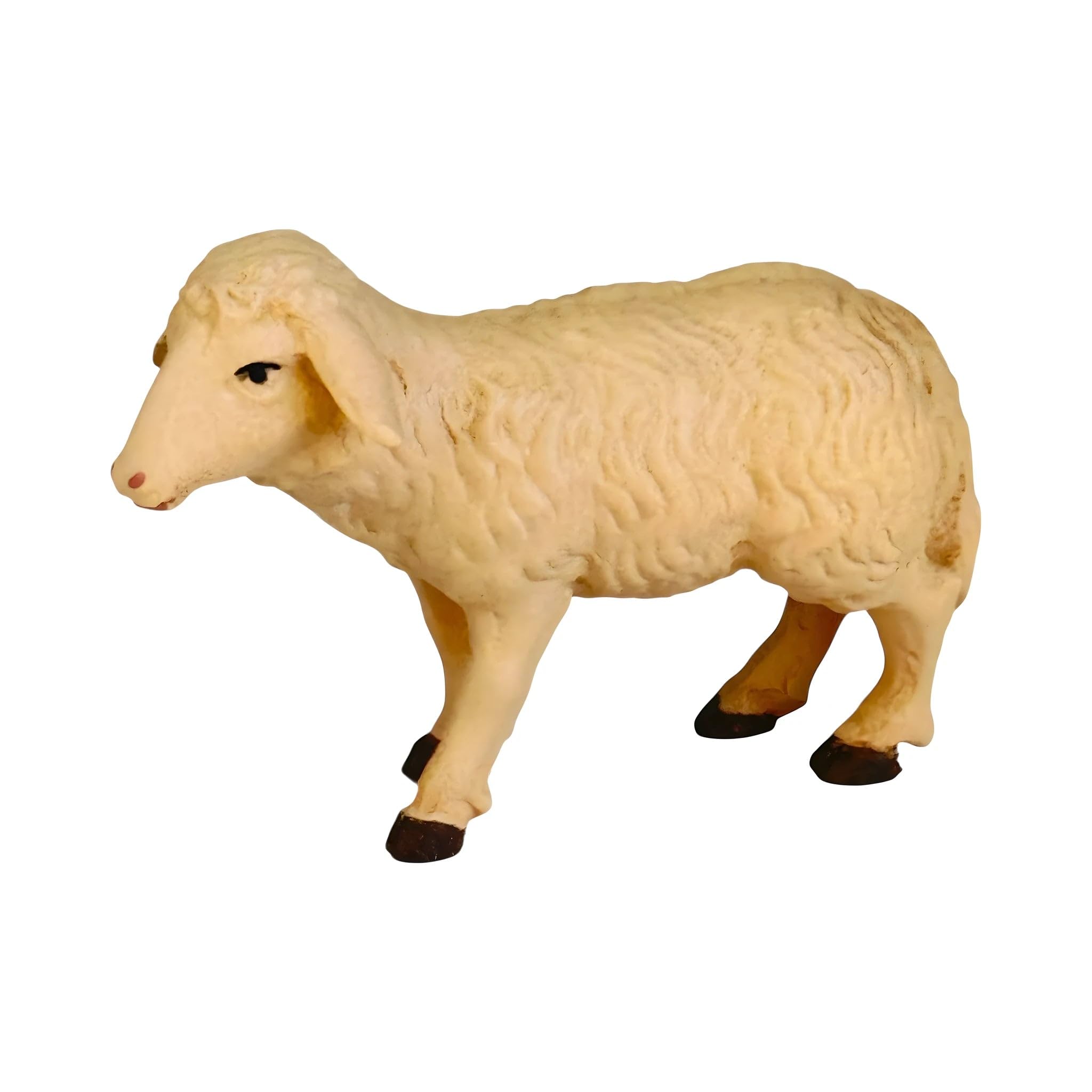 Dolfi Wooden Sheep 12 cm | Natural Wood in Val Gardena | Nativity Figure