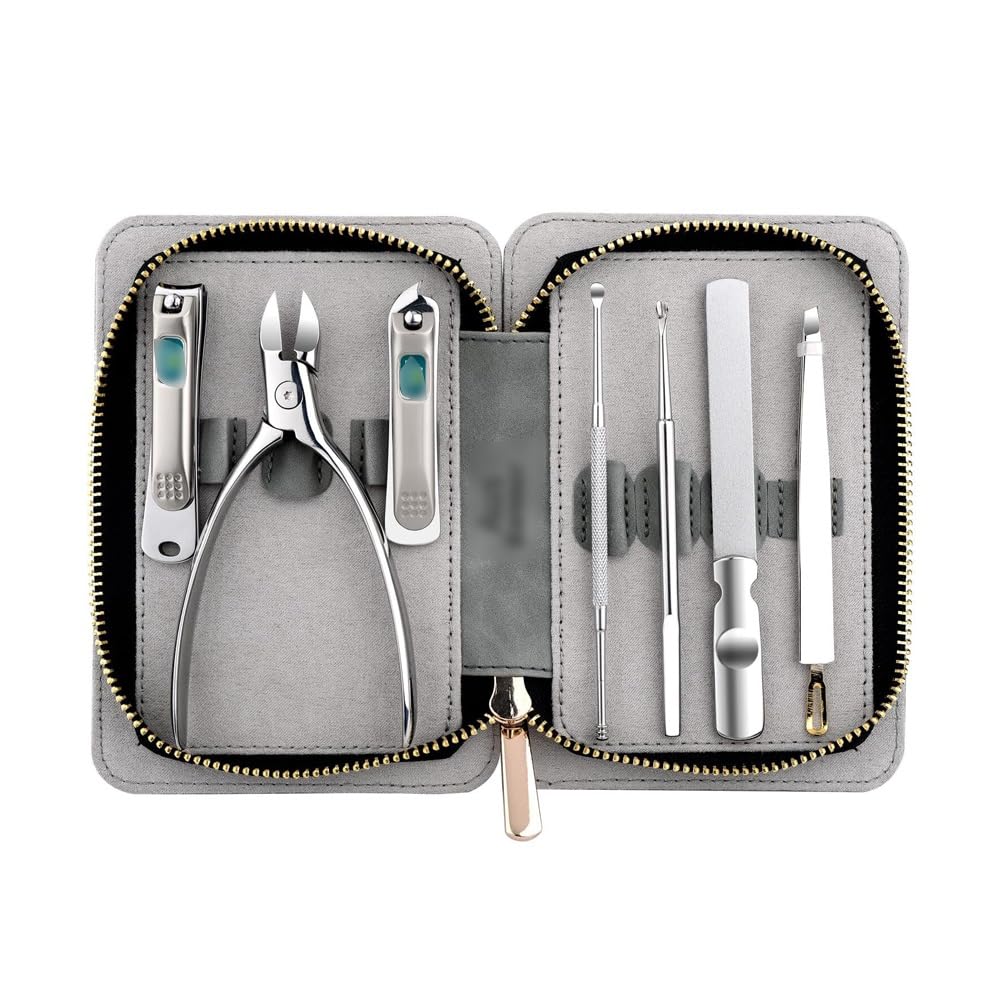 Zestaw do manicure dla kobiet, Professional Nail Kit with Nail Clippers, Personal Care Tools for Men and Women, Gift forGift for Friends, Parents, and Loved Ones (7 Pcs)